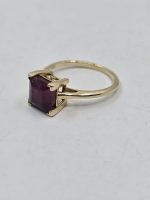 Natural 2.5ct Maroon Afghan Ruby Ring in Classic 14K Yellow Gold – Untreated, Size 7 - Image 7
