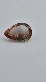 3.25ct Pear Shape Concave Cut Oregon Sunstone – Deep Pink, Green & Gold - Image 11