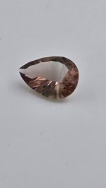 3.25ct Pear Shape Concave Cut Oregon Sunstone – Deep Pink, Green & Gold - Image 10