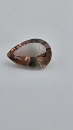 3.25ct Pear Shape Concave Cut Oregon Sunstone – Deep Pink, Green & Gold - Image 4