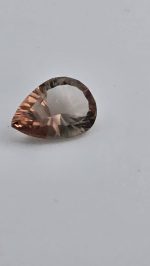 3.25ct Pear Shape Concave Cut Oregon Sunstone – Deep Pink, Green & Gold - Image 2