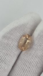 4.45ct Elongated Oval Oregon Sunstone – Peach with Sparkling Schiller - Image 9