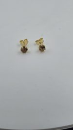 Oregon Sunstone 5mm Schiller Stud Earrings – Gold-Plated Sterling Prong Settings – Limited Release - Image 6