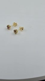 Oregon Sunstone 5mm Schiller Stud Earrings – Gold-Plated Sterling Prong Settings – Limited Release - Image 10