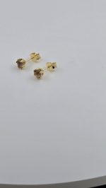 Oregon Sunstone 5mm Schiller Stud Earrings – Gold-Plated Sterling Prong Settings – Limited Release - Image 5