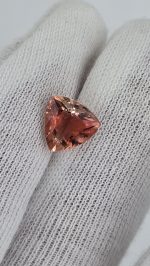 2.35ct Trillion Cut Red Oregon Sunstone with Copper Schiller – 9.25mm Natural Gemstone - Image 3
