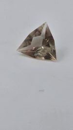 4.61ct Oregon Sunstone – Custom Trillion Cut | Green, Gold & Pink with Spectacular Schiller | 13mm - Image 6
