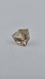 6.16ct Custom Shield-Cut Oregon Sunstone – Peach/Gold with Green Highlights – 12.9mm - Image 4