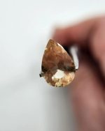 3.3ct Peachy Pink Oregon Sunstone Pear Cut with Sparkling Schiller – 13x9mm - Image 2