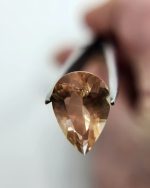 3.3ct Peachy Pink Oregon Sunstone Pear Cut with Sparkling Schiller – 13x9mm - Image 5