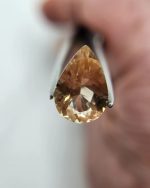 3.3ct Peachy Pink Oregon Sunstone Pear Cut with Sparkling Schiller – 13x9mm - Image 4