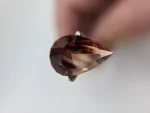 Raspberry Red Oregon Sunstone • 5.35ct Pear (16.1×9.5mm) • Silvery Schiller Banding • One-in-a-Million Collector Gem - Image 4