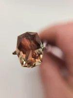 Oregon Sunstone – 6.9ct Custom Octagon Cut | Red, Green & Gold Schiller Gem - Image 5