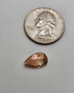 3.3ct Peachy Pink Oregon Sunstone Pear Cut with Sparkling Schiller – 13x9mm - Image 3