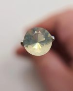 2.19ct Oregon Fire Opal – Round Cut Moon-Glow White | Juniper Ridge | 8.8×5.9mm - Image 2