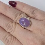 "Jelly Purple" 12ct  Holley Blue Agate ring in sterling