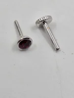 Rhodolite garnet flatback labret - Image 9