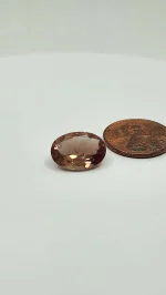 5.2ct Oregon Sunstone 14x10mm AA bicolor oval - Image 2