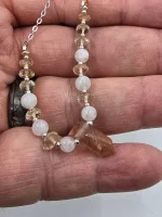 Oregon Sunstone and Moonstone beaded necklace - Image 5