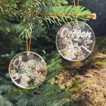 Oregon Sunstone and epoxy resin Christmas Ornament