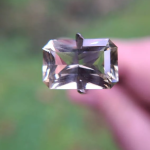 8.46ct Emerald Cut Oregon Sunstone – Champagne with Green Highlights (15.6x10.4mm)