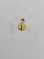 14k Gold Flat Back Labret with Oregon Sunstone – Bezel or Prong, 16g Internally Threaded - Image 5
