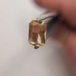 1.33ct Oregon Sunstone – Emerald Cut Peachy Pink with Copper Schiller