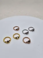 "Freyja" septum/daith ring in 14k gold - Image 8