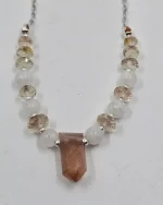Oregon Sunstone and Moonstone beaded necklace - Image 2