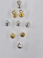 14k Gold Flat Back Labret with Oregon Sunstone – Bezel or Prong, 16g Internally Threaded - Image 8