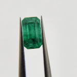 Lusterous deep green Swat Valley Pakistan emerald, 1.56ct 8x5mm