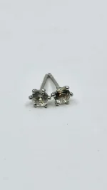 Champagne/clear Oregon Sunstone studs - Image 3