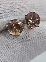 6mm Oregon Sunstone studs in sterling silver - Image 5