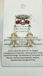 Oregon Sunstone and Moonstone beaded earrings - Image 5