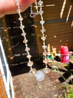 Stunning hand knotted Oregon Sunstone and moonstone necklace - Image 3