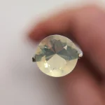 2.19ct Oregon Fire Opal – Round Cut Moon-Glow White | Juniper Ridge | 8.8×5.9mm