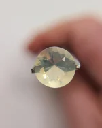 2.19ct Oregon Fire Opal – Round Cut Moon-Glow White | Juniper Ridge | 8.8×5.9mm