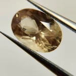 4.62ct Elongated Oval Oregon Sunstone – Peach/Green Bicolor with Copper Schiller - Image 2