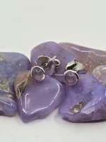 Holley Blue Agate studs in 925 sterling silver - Image 3