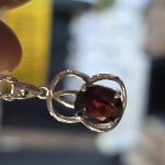 Rhodololite Garnet pendant set in 925 silver with 20" chain