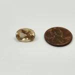 4.62ct Elongated Oval Oregon Sunstone – Peach/Green Bicolor with Copper Schiller - Image 7