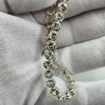 Champagne Oregon Sunstone Tennis Bracelet – 7" Sterling Silver with Rhodium Finish, 30 Natural 5mm Stones - Image 5