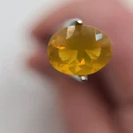 1.65ct Oregon Fire Opal – Golden Yellow & Orange Oval | Juniper Ridge | 9×7mm