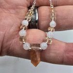 Oregon Sunstone and Moonstone beaded necklace