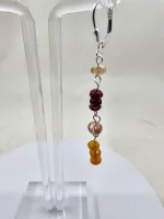 Oregon Sunstone,  Oregon Fire Opal and garnet earrings - Image 6