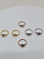 "Freyja" septum/daith ring in 14k gold