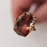 Oregon Sunstone – 6.9ct Custom Octagon Cut | Red, Green & Gold Schiller Gem