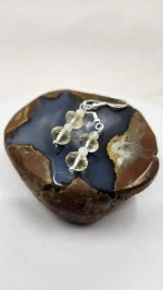 Oregon Sunstone and Moonstone beaded earrings - Image 3