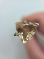 6.16ct Custom Shield-Cut Oregon Sunstone – Peach/Gold with Green Highlights – 12.9mm