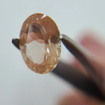 2.7ct Peach Oregon Sunstone Oval with Rich Copper Schiller – 11.2x8.5mm Hand-Mined Natural Gemstone